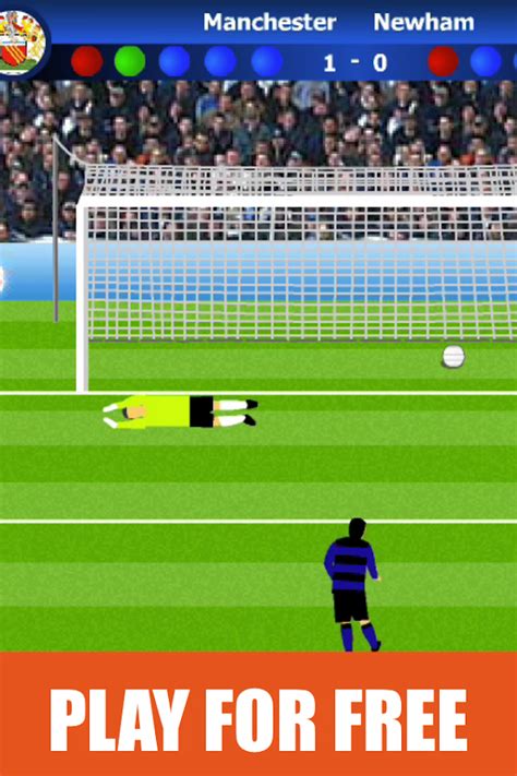 Hold your breath and shoot! Try to make as many goals as possible. . Soccer games unblocked penalty shootout